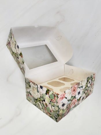 Упаковка под 6 капкейков с окном "Цветочки" — изображение 3